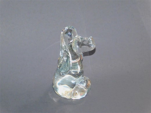 Basset Hound Dog Glass Paperweight: Crystal Clear Animal Figurine - Etsy