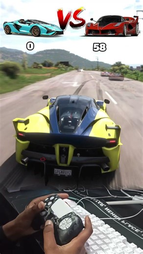 🚀 FERRARI FXX K 🆚 LAMBORGHINI SIAN 💥 INSANE AIRTIME JUMP! Who Flies Higher 😱🔥 #shorts