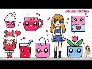 1 Hour Long Cute Easy Drawings' Video Collection | Sunday Special for Kids!