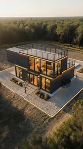10K views · 185 reactions | From Empty Land to Luxury Container Loft (Wait for the Reveal) Wait for the sunset + moon reveal… Would you live here? #aibuild#aiarchitecture#containerhouse#containerhome#containerloft#timelapse#transformation#beforeandafter#droneview#luxuryhome | EcoModular Container Builds | Facebook