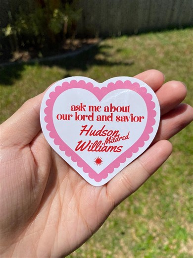 Hudson Mildred Williams Vinyl Sticker - Etsy
