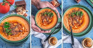 Andhra Style Peanut & Tomato Chutney Recipe For Idli/Dosa