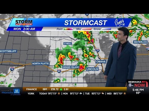 Severe Storms Sunday Night and Monday- Sunday Evening KLKN Forecast- August 17, 2025