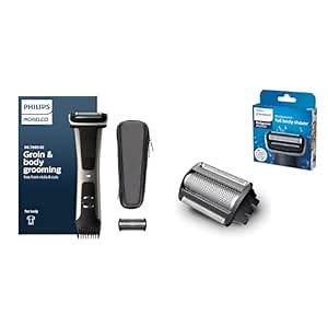 Philips Norelco Exclusive Bodygroom Series 7000 Showerproof Body & Manscaping Trimmer & Shaver, BG7040/42 + Philips Norelco Bodygroom Replacement Trimmer/Shaver Foil, BG2000/40