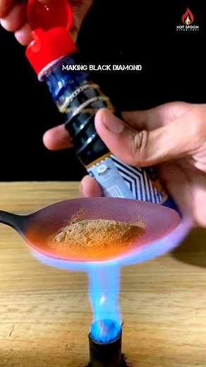 How to make Black Diamond 😱 #satisfyingvideo #experiment #foryou #fyp | Hot Spoon Experiments