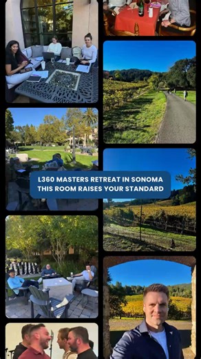 Here’s to time in Sonoma that reset my compass. 🧭 L360 Masters wasn’t about titles or tactics. It was about the reps of leadership… showing up in the room, on the page, on the vineyard walks, at the late-night table talks. I left grateful, grounded, and a clearer standard going forward for how I want to lead myself personally, my marriage and children, and the mortgage partners we get to serve. Here are just a few lessons I’m taking home: • Clarity beats intensity. Know your just cause, then bu