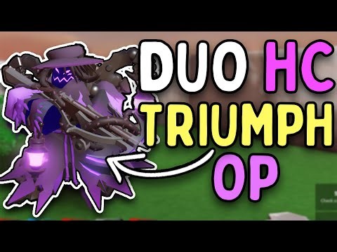 DUO HARDCORE TRIUMPH WITH NEW OP HARVESTER TOWER | Roblox Tower Defense Simulator