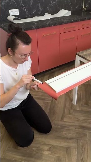 Rénovation des plinthes de la cuisine en terracotta ✨❤️