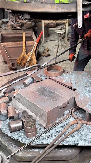 Inside the factory the whole process of forging big bearing upsetting punching hitting #fblifestyle #machine #factory #process #stamping #forging #manufacturer #producer #technology #industrial #iron #blacksmith | TIM inside the factory