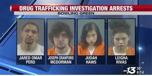 4 people arrested after major drug bust in Bowling Green