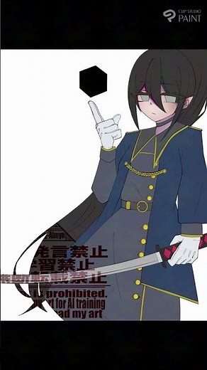 黒い #イラスト #oc #イラストメイキング #オリキャラ #タイムラプス