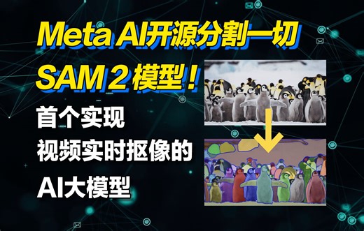 Meta AI 开源分割一切SAM 2模型：首个实现视频实时抠像的AI大模型！