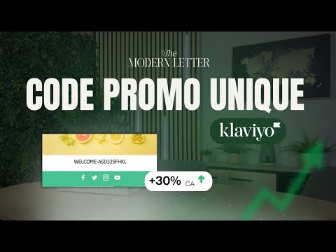 Comment créer un code promo unique sur Klaviyo ? - Email Marketing E-commerce