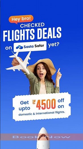 UPTO ₹4500 Off Flight Tickets 😱 | Best Deals on Sasta Safar
