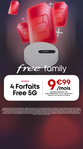 Free Family : La solution box mobile pour toute la famille la moins chère du marché ! | Free