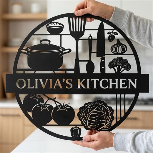 Personalized Kitchen Name Sign,custom Kitchen Wall Art Decor,nana's Kitchen,cooking Lover Gift,gift for Mom - Etsy