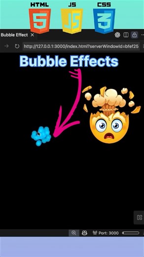 Bubble Effects | HTML,CSS,JS