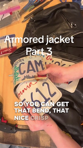 Armored leather jacket, fallout inspired raider armor. I took some criticism into effect and balanced the audio volumes. Hopefully the music isn’t too loud now and you can hear my “beautiful” voice better #punk #punkfashion #punkdiy #fallout #leatherjacket