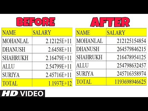 How to Display Complete Digits of a Number in Excel | Display Large Numbers in Excel