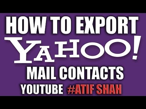How to Export Yahoo Mail Contacts