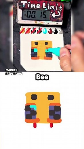 Drawing Bee in 40 Sec – My Artistic Challenge (Minecraft)