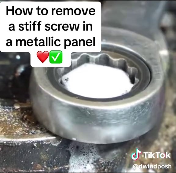 How to Remove a Stiff Screw from a Metallic Panel