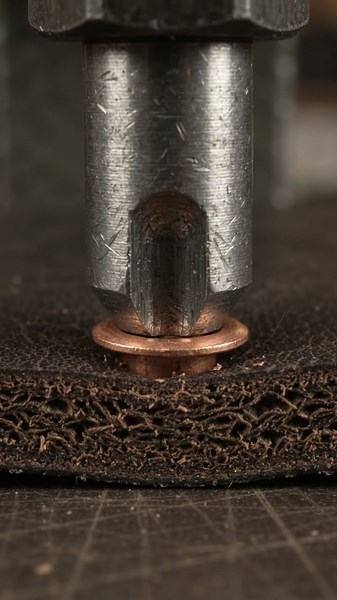 Crushing Solid Copper Rivets! 🗜️💥 #shorts #asmr