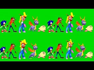 Crash Spyro coco sonic and Kirby doing the woah Over One Million times