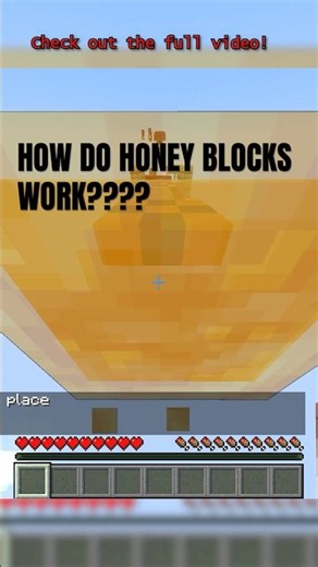 HOW DO HONEY BLOCKS WORK?! #minecraft