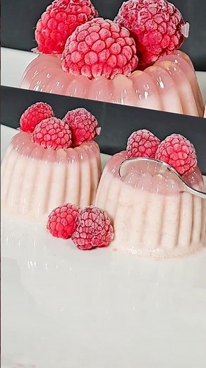 Creamy Raspberry Pudding #shorts #food