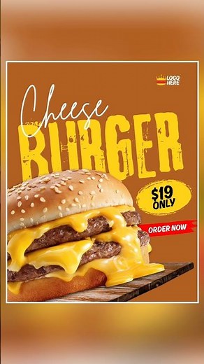 Canva Mobile: Create This Burger Ad in Minutes! 🕛 shailevisuals