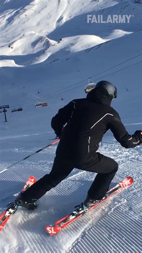 mountains are just frozen slip and slides 😂 #ski #skiing #fail | FailArmy