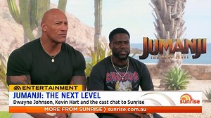 22K views · 180 reactions | We spoke to the all-star cast of ‘Jumanji: The Next Level’ before the the blockbuster hits Aussie cinemas on Boxing Day  | Sunrise | Facebook