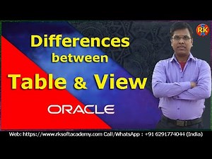 Differences between Tables and Views | Tables Views Difference | oracle SQL tutorial