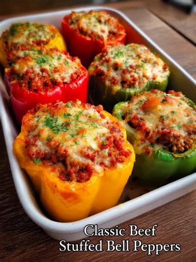 Classic Beef Stuffed Bell Peppers