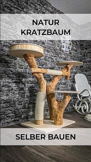 Naturkratzbaum selber bauen - diy - Teil 2 - Kratzbaum Natur Holz Design DIWORO