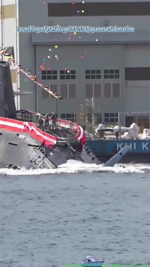 Launching of JS Gakugei SS-516 Japanese Submarine
