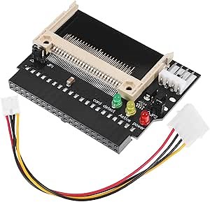 SAFIGLE Compact Flash Cf I/Ii to 3.5 Inch IDE HDD Adapter with 3 Led Indicators, Easy Installation, Multi-Color, Plastic, 2.36x1.77x0.15 Inch