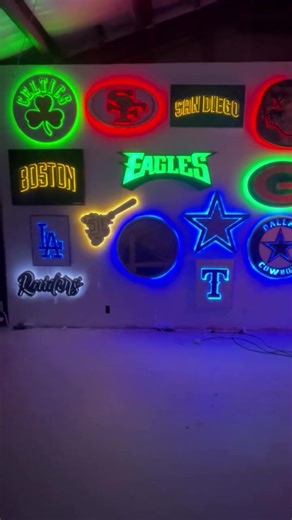 Custom made sports lighted signs. #nfl #mlb #nba #nhl #usa
