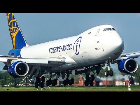 BOEING 747 LANDING at AMSTERDAM SCHIPHOL - B747-400 & B747-8F (4K)