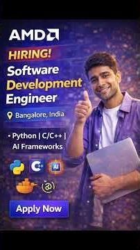 AMD Hiring Software Development Engineer 2026 🔥 Bangalore | Python | C++ | Apply Now