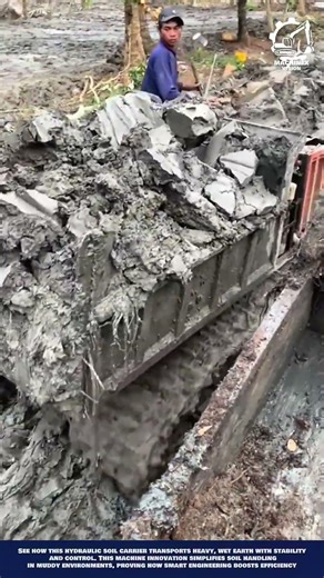 Powerful & Efficient Mud Transporting Machine Innovation for Challenging swamp construction sites