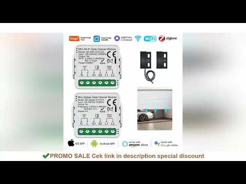 Tuya WiFi /Zigbee Smart Garage Door Opener Controller Switch module Voice Remote Control Work With A