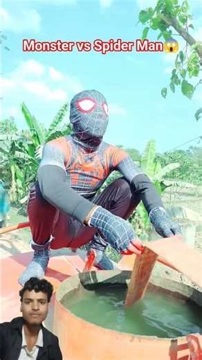 Monster vs Spider Man 😱 #spiderman #monster #shorts #funnyvideo #shortsfeed