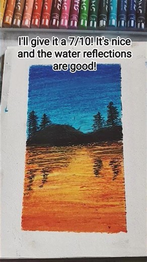 Inverted Day and Night Scenery! #shorts #doms #scenery #drawing #art #oilpastel #new #viral