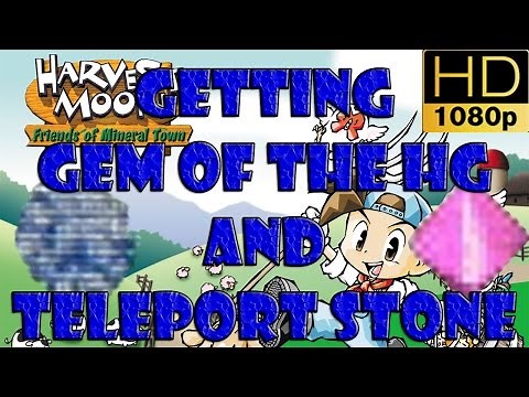 Harvest Moon Friends of Mineral Town GBA Getting the Gem of the Harvest Goddess and Teleport Stone