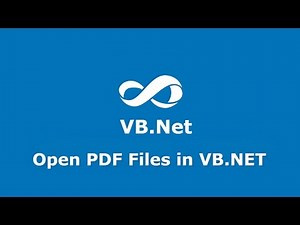 Lesson 33 Open PDF Files in VB.Net