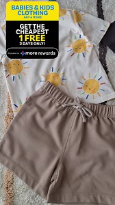 Hurry in-store ONLY 3 days to get this amazing deal! Buy any 4 babies & kids clothing items, get the cheapest 1 FREE! Exclusive to members. Offer valid until 30 November 2024 Join more today to SAVE Browse to view more:https://bit.ly/48Va85f #BlackFridayIsBetterWithPEP | PEP