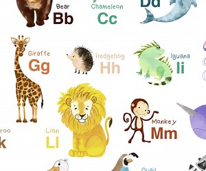 ABC Posters, Animal Alphabet, Learn ABC, Alphabet Posters With Cute Animals | ABC Poster for the Children's Room, Classroom Wall Art Decor - Etsy Canada