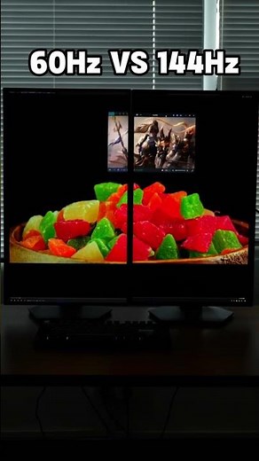 quick test: 60hz vs 144hz #gamingsetup #monitor #1440p #playstation #tech #tips